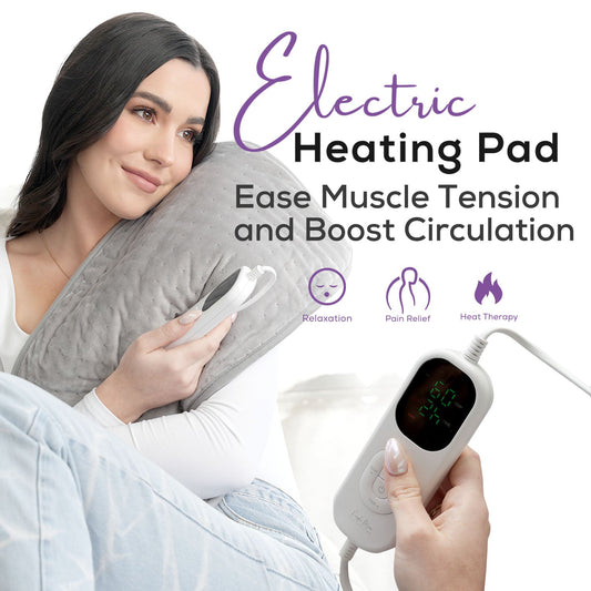 Electric Heating Pad 30x60cm & XL Microwavable Flax Heat Pack 2pk