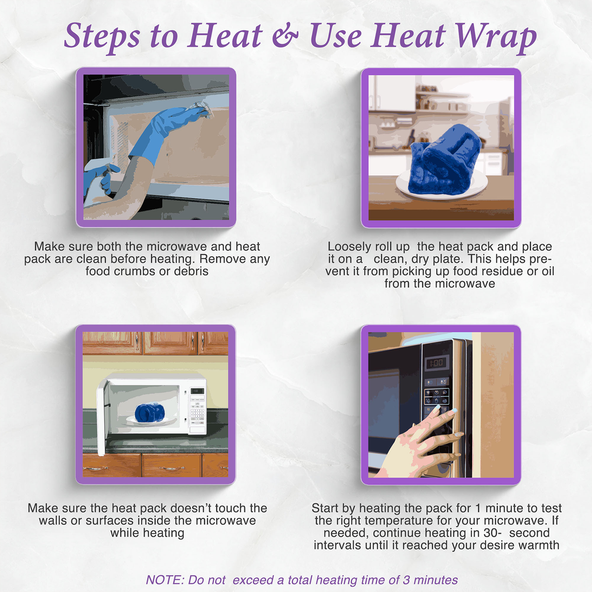 XL Microwavable Heat Packs with Ties 2pk