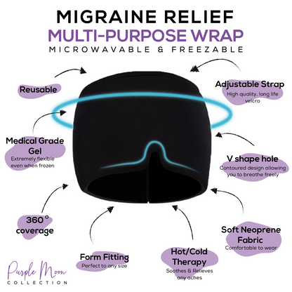 2pk Migraine Relief Cap & Dry Eyes Sleep Cover