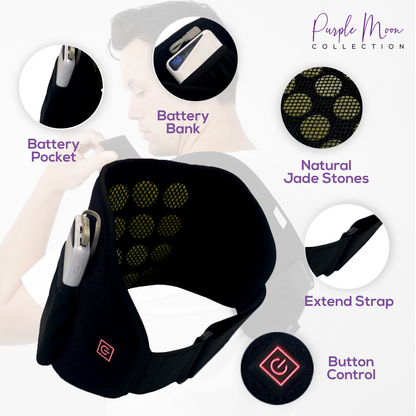 Jade Stone Infrared Electric Heating Pad Includes Battery Bank