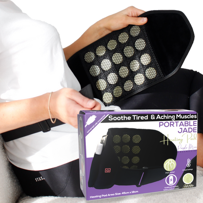 Jade Stone Infrared Electric Heating Pad Includes Battery Bank