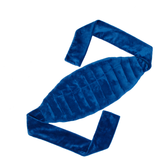 Microwavable Heat Wrap with Ties, Med Blue