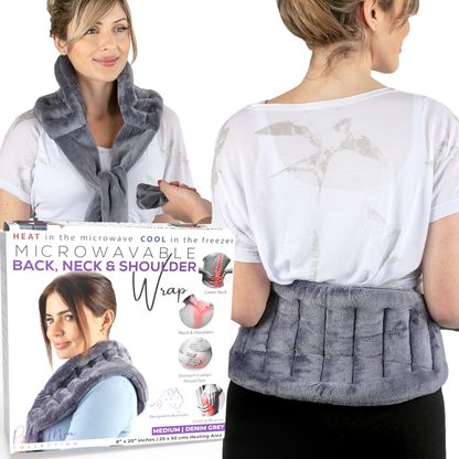 Microwavable Heat Pack with Ties - Med GREY